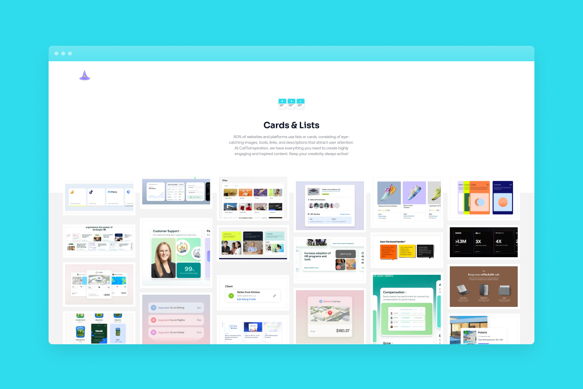 CallToInspiration – Cards & Lists