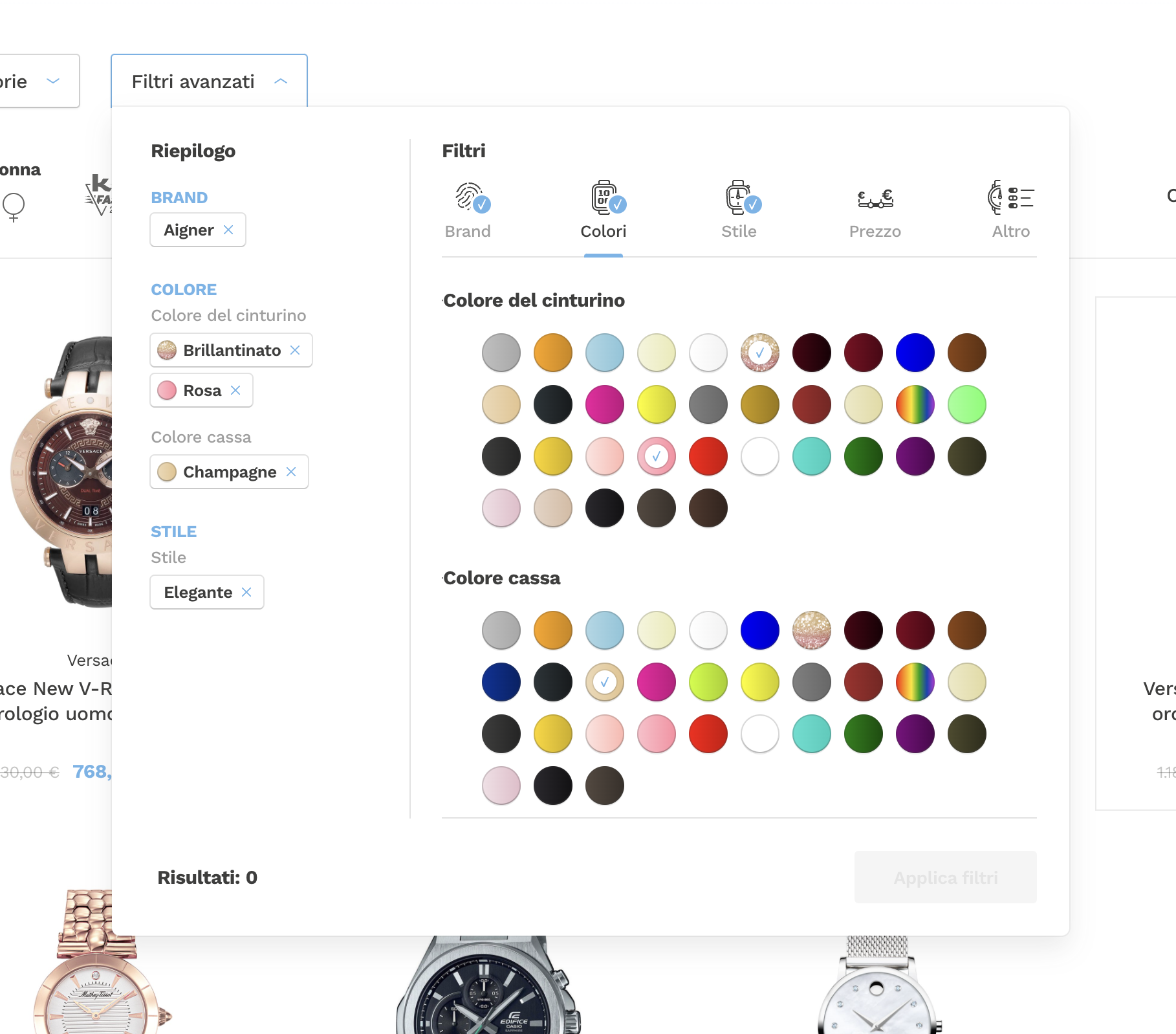 Filters interface inspiration 16