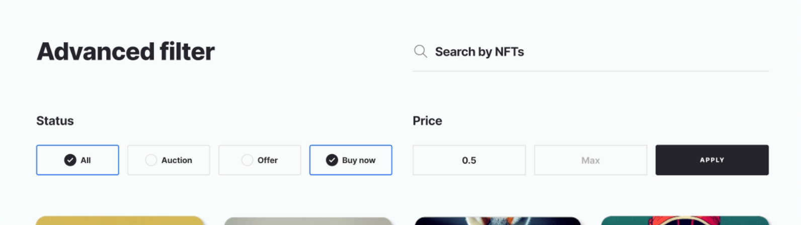 Filters interface inspiration 24