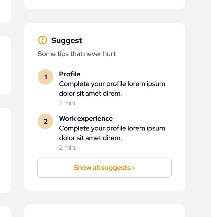 Helpers interface inspiration 24
