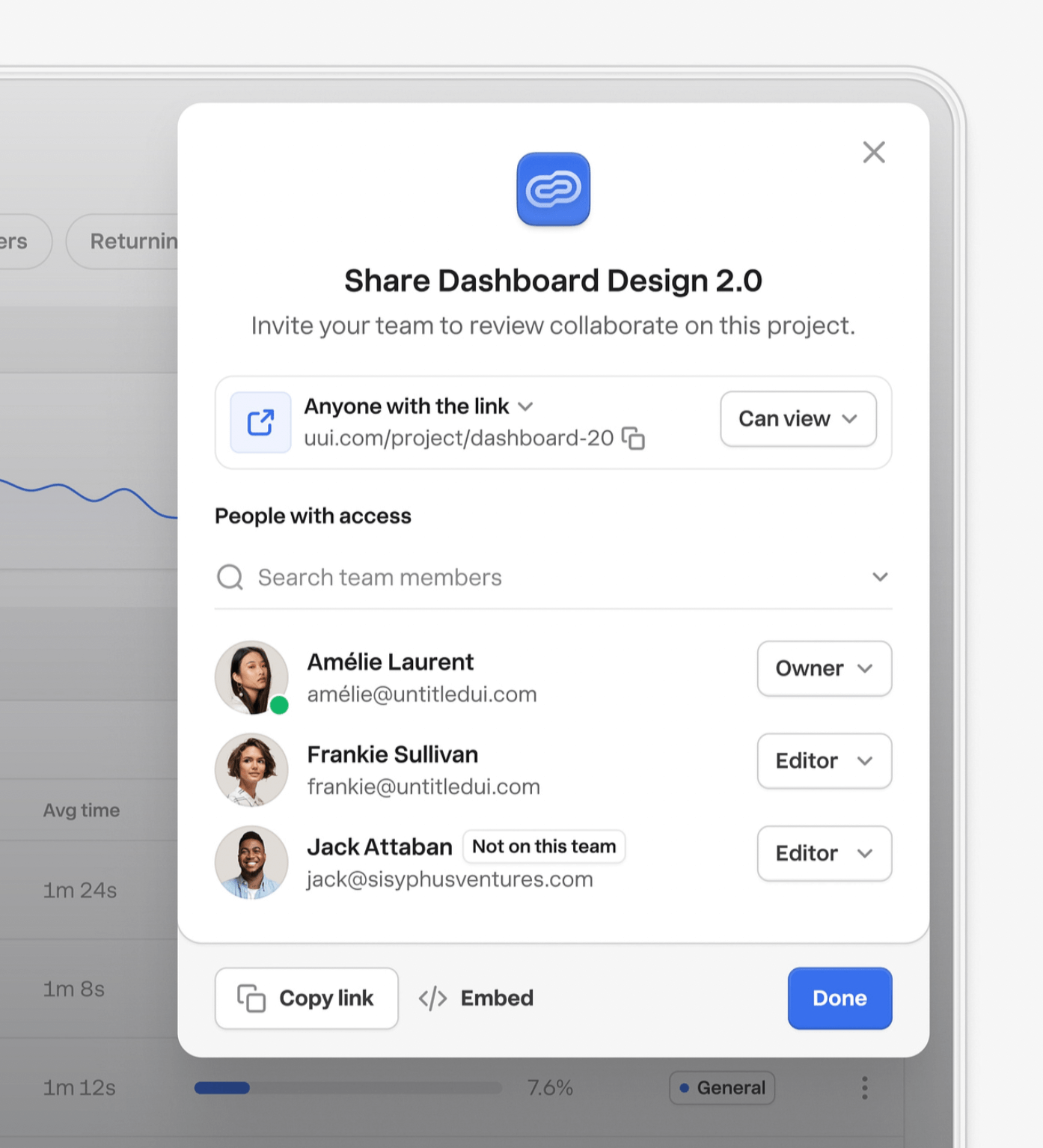 Share interface inspiration 30