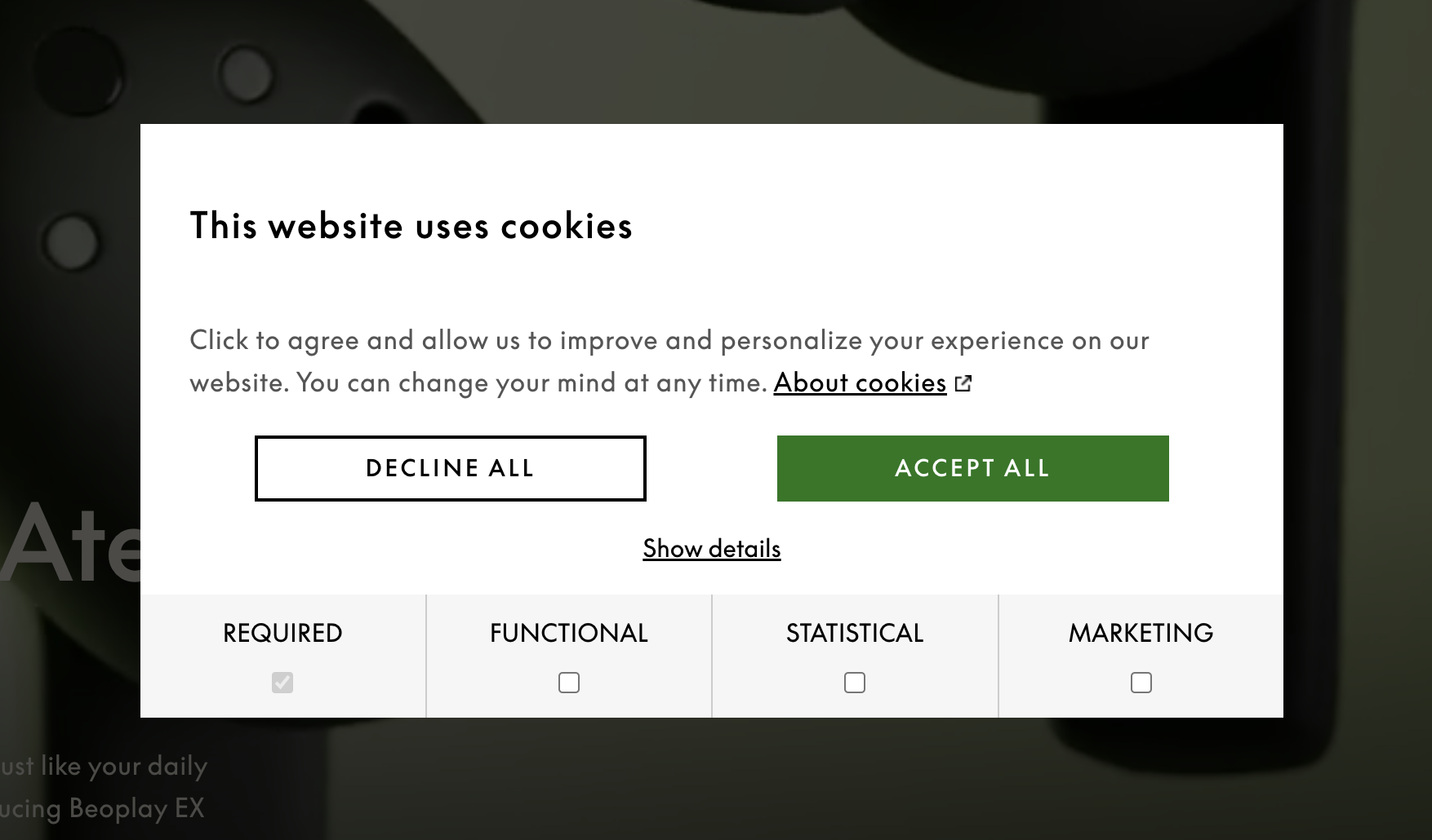 Cookies interface inspiration 22