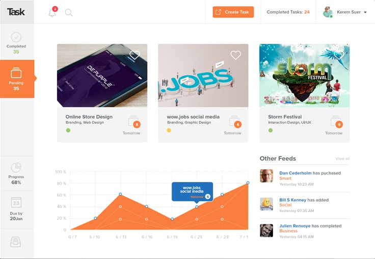 Dashboard interface inspiration 14