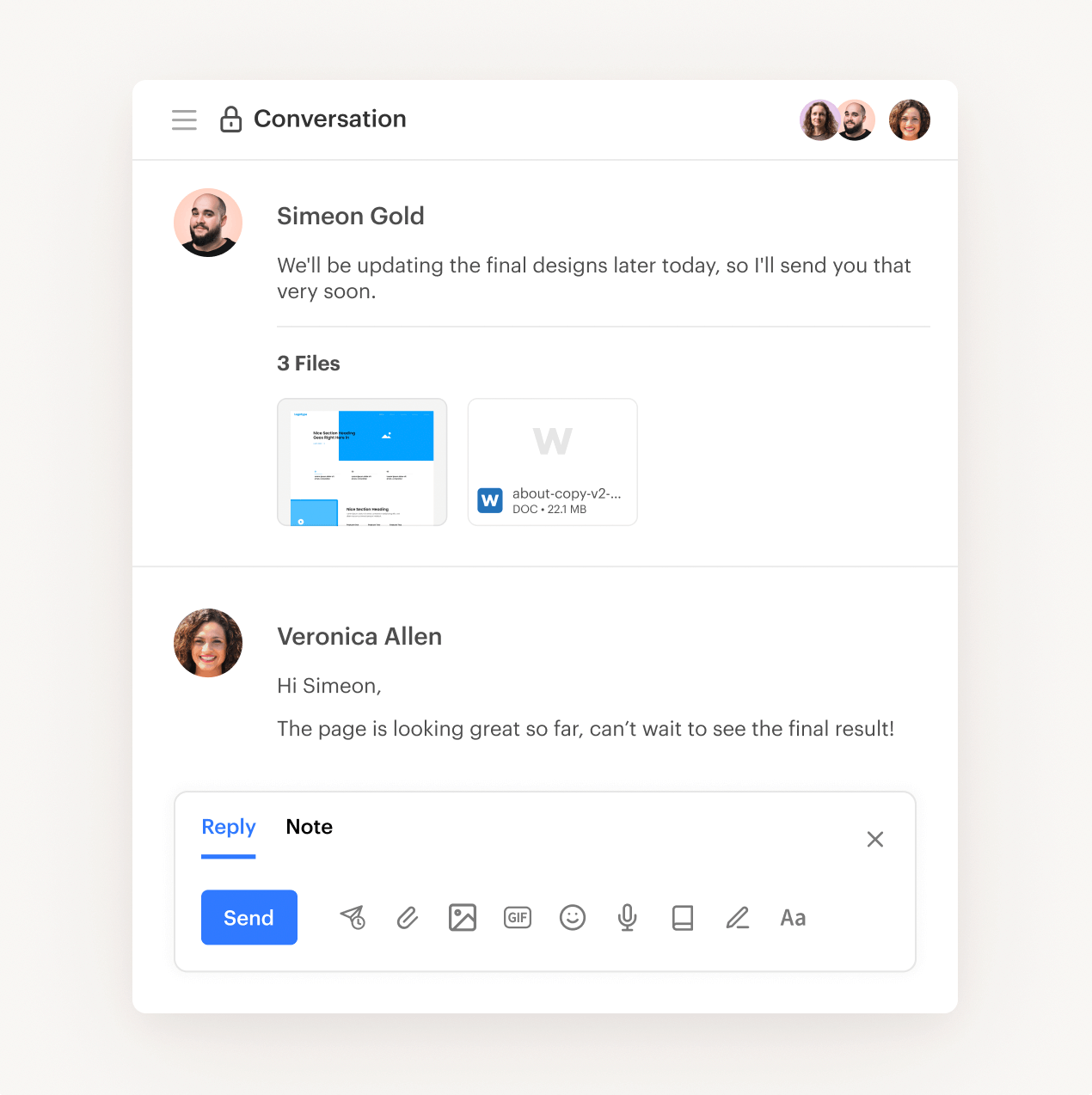 Chat interface inspiration 15
