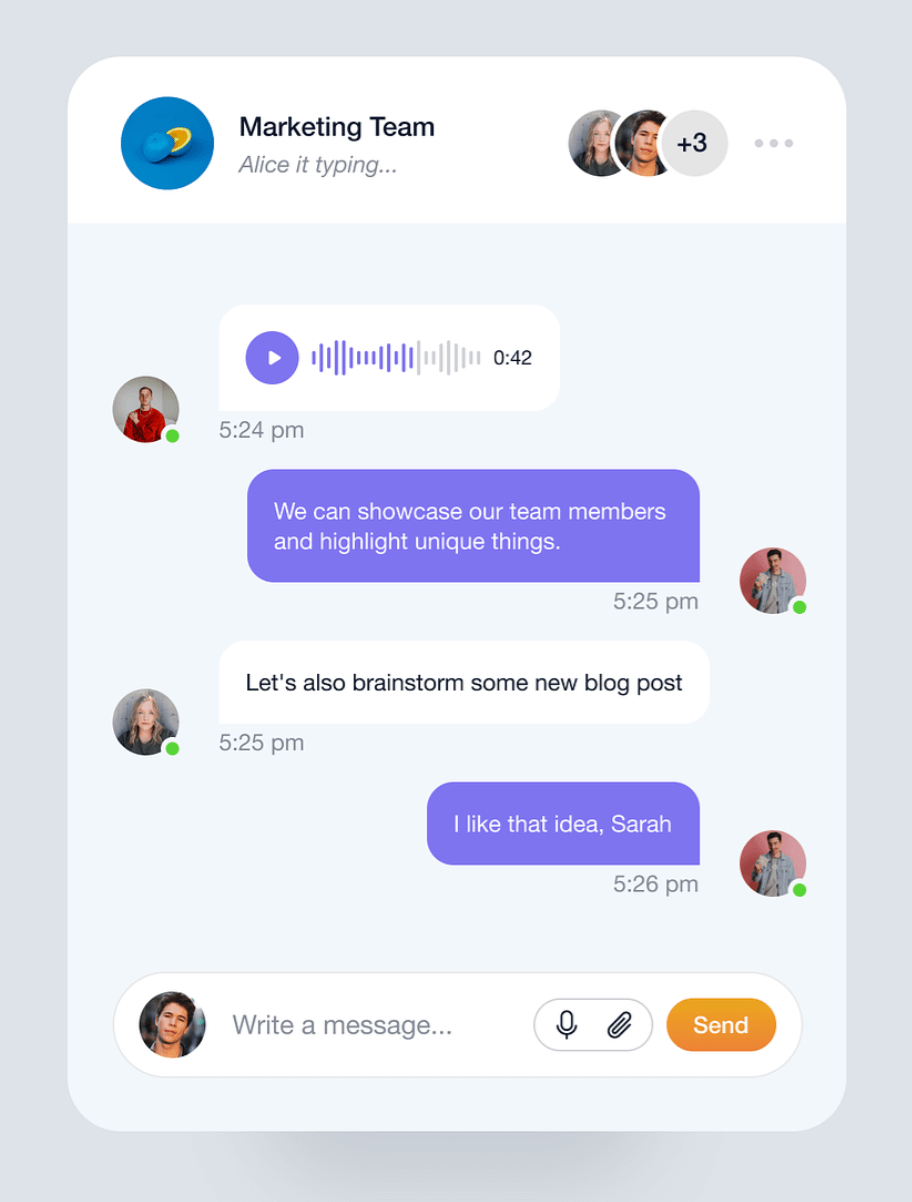 Chat interface inspiration 20