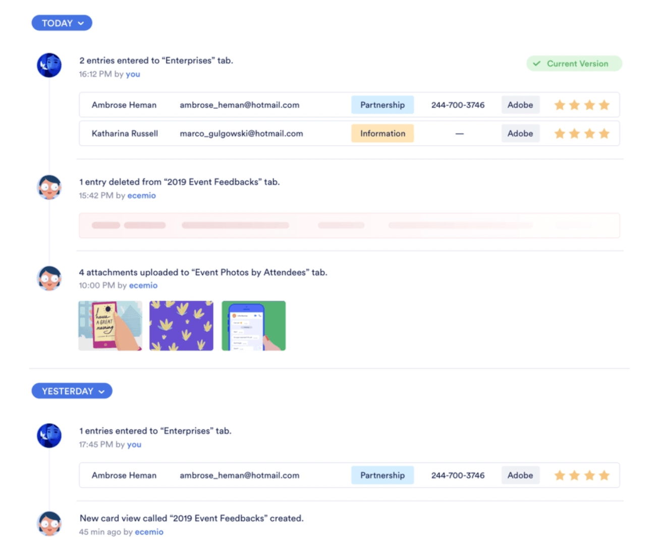 Timeline interface inspiration 26