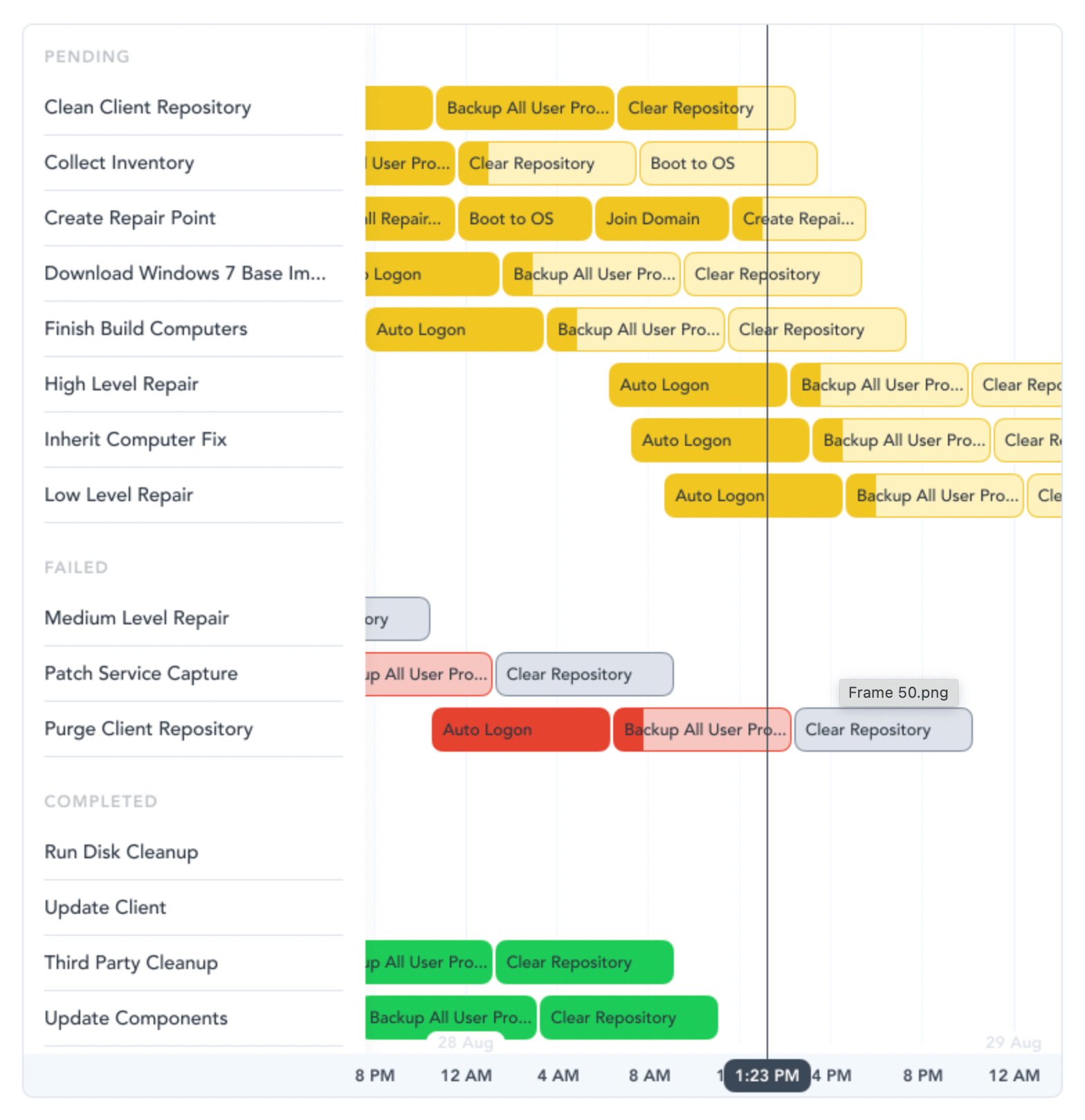 Timeline interface inspiration 24
