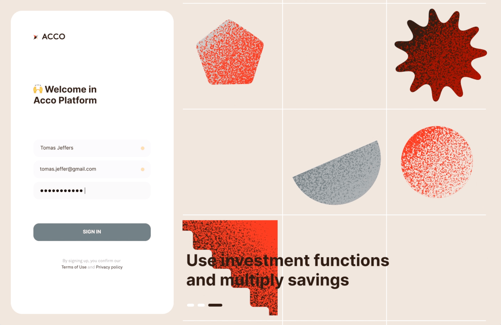 Sign Ups interface inspiration 30