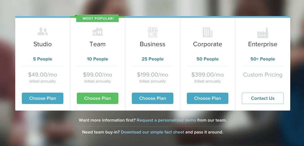 Pricing interface inspiration 15