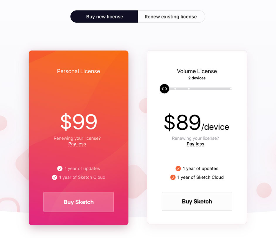 Pricing interface inspiration 23