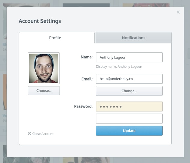 User Profile interface inspiration 26