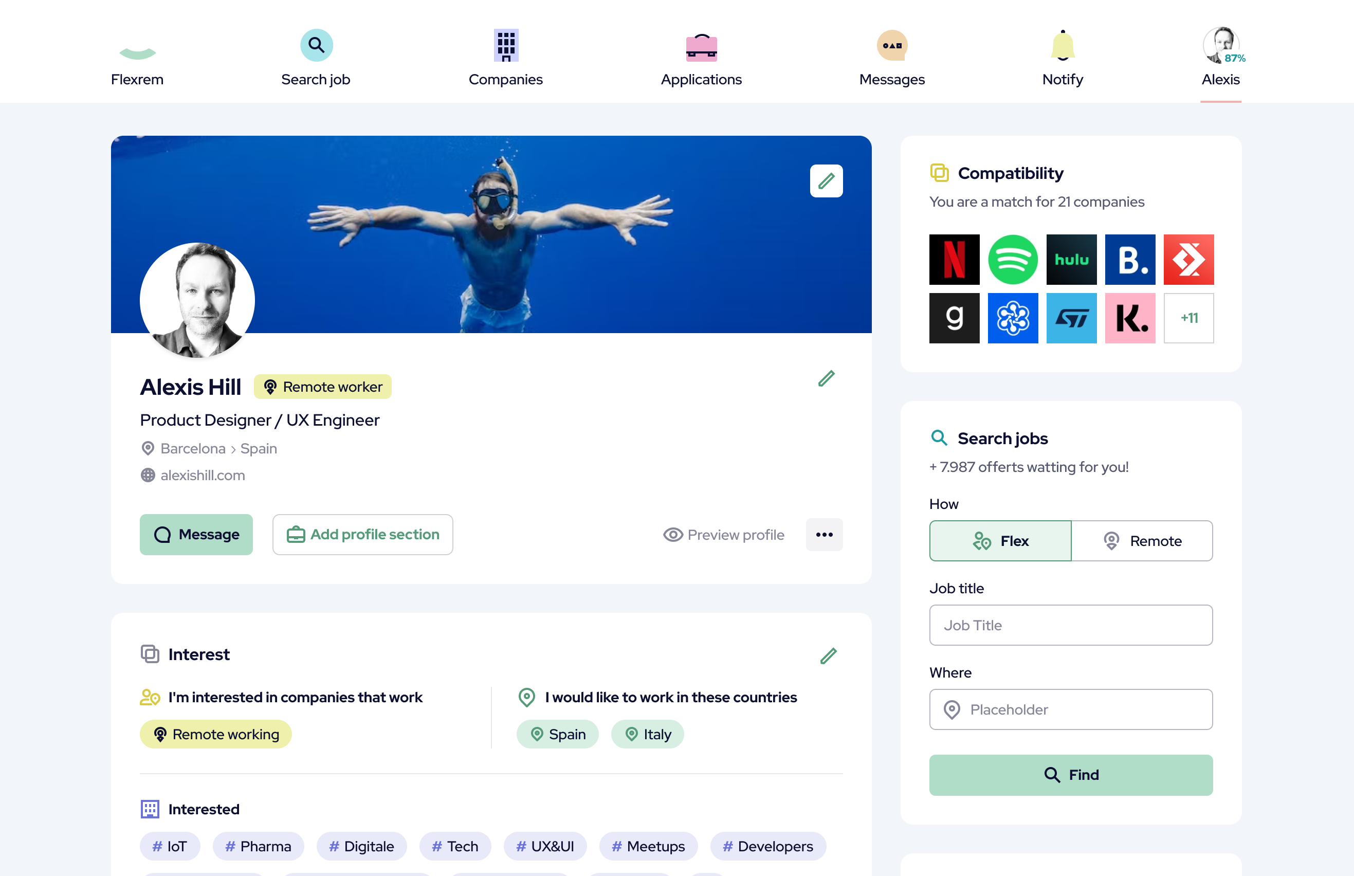 User Profile interface inspiration 28