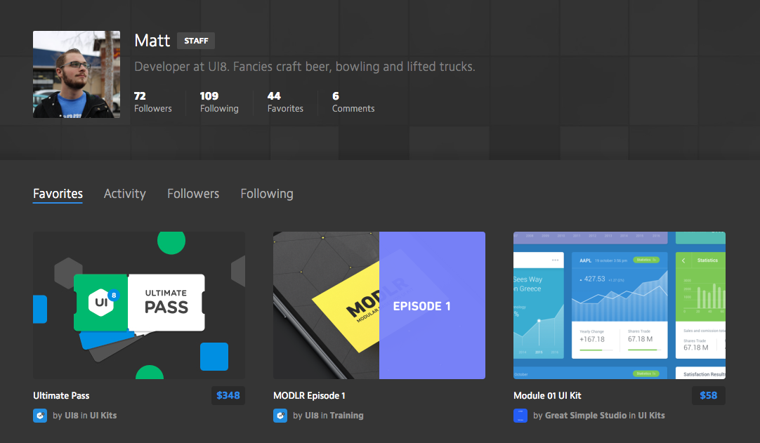 User Profile interface inspiration 17