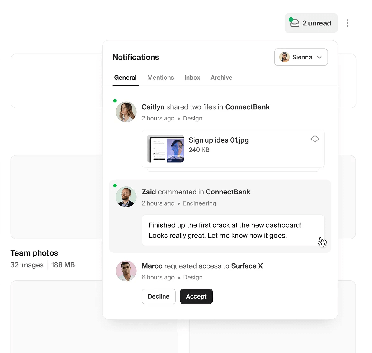 Notifications interface inspiration 16