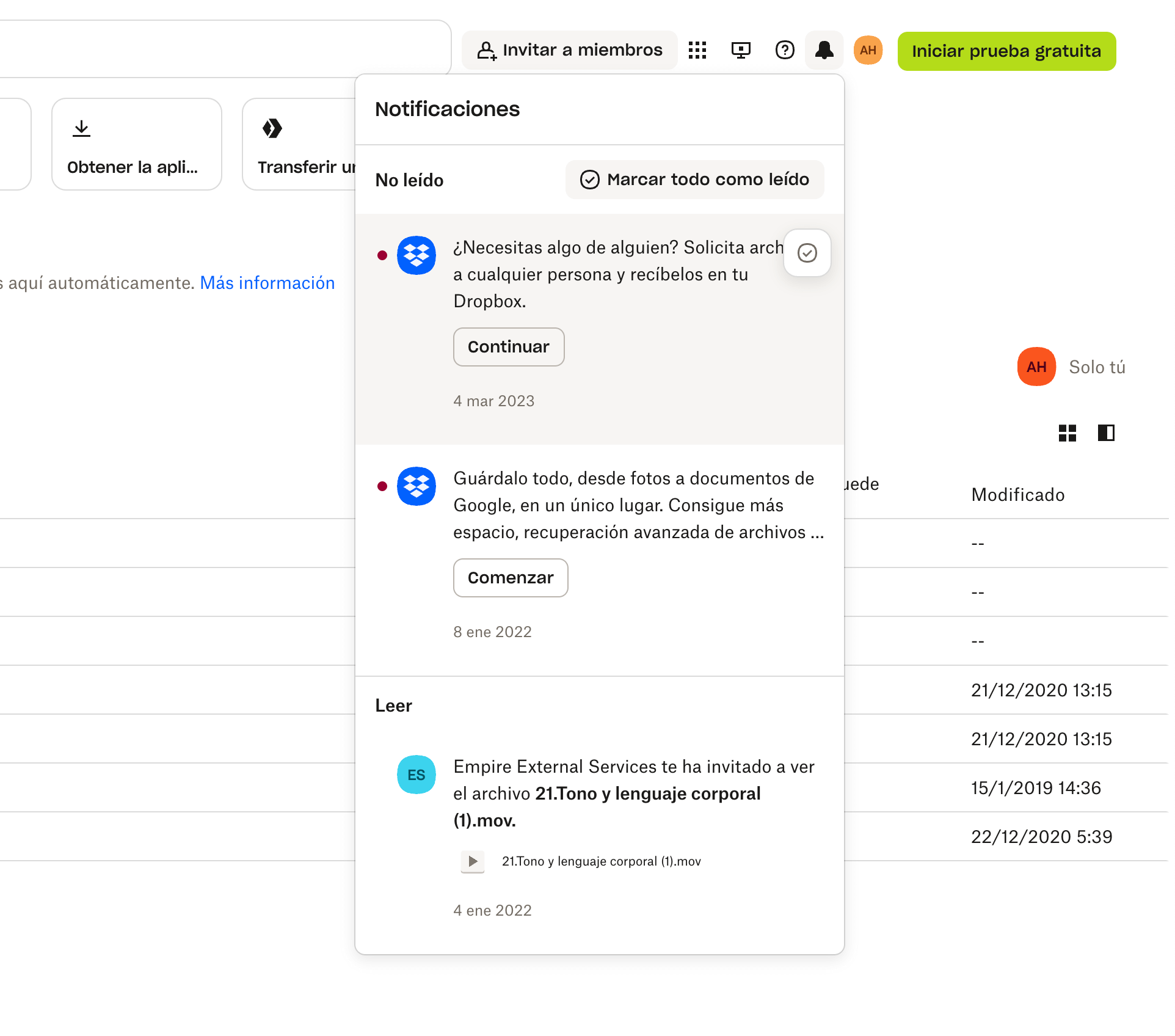 Notifications interface inspiration 15