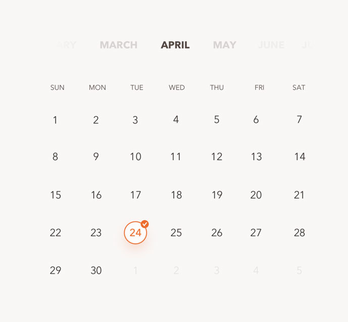 Calendars interface inspiration 16
