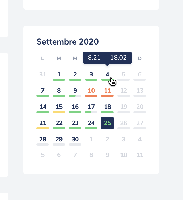 Calendars interface inspiration 28