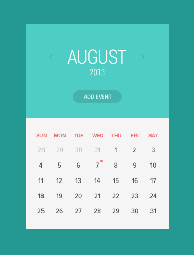 Calendars interface inspiration 23