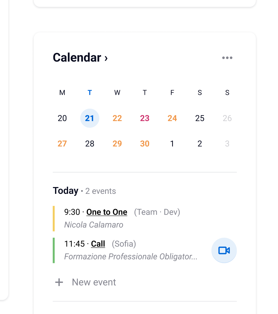 Calendars interface inspiration 27