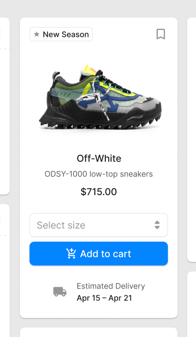 Shopping Card interface inspiration 13